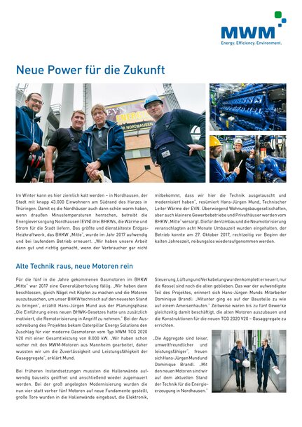 Referenzblatt Stadtwerke Nordhausen DE